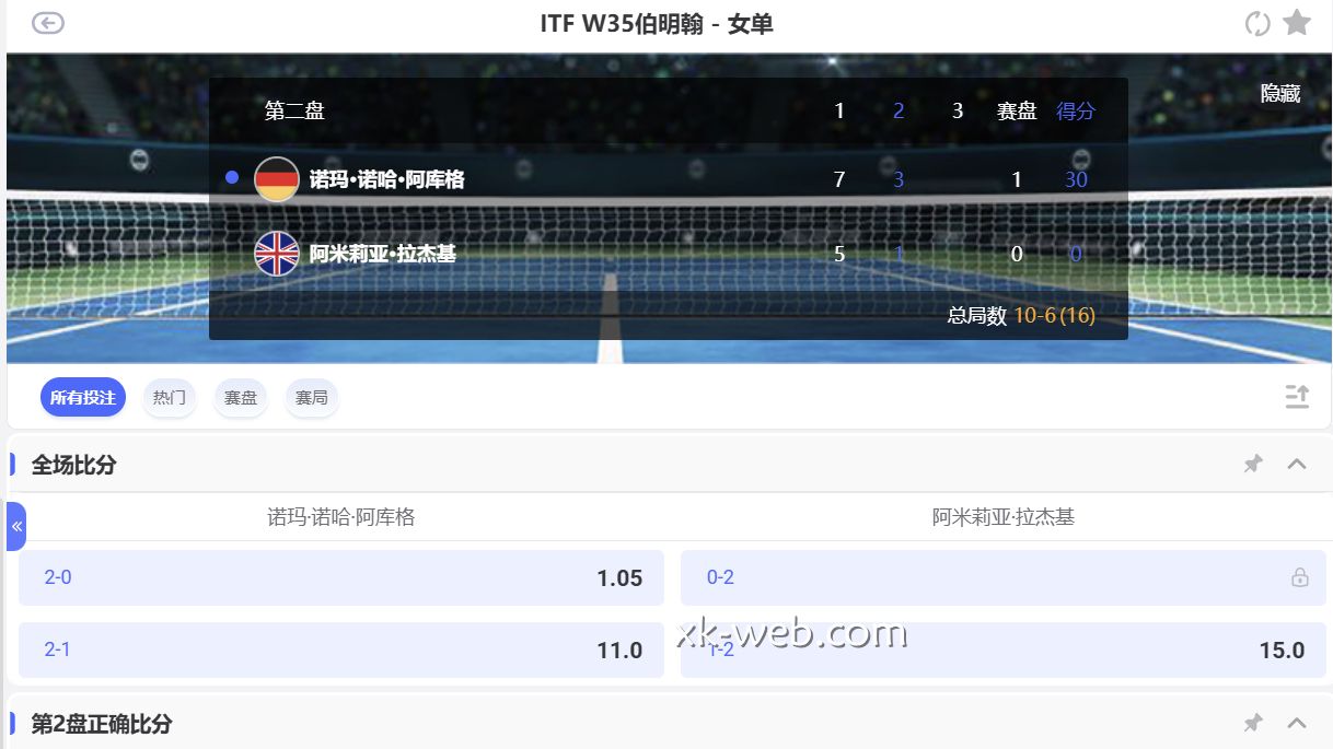 星空体育 | 网球全场比分